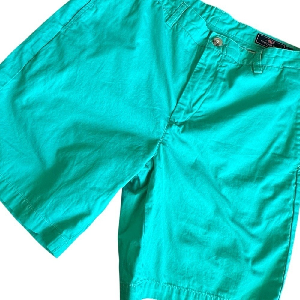 Vineyard Vines Club Shorts Mens 33 Green Cotton Twill Chino Casual Prep‎